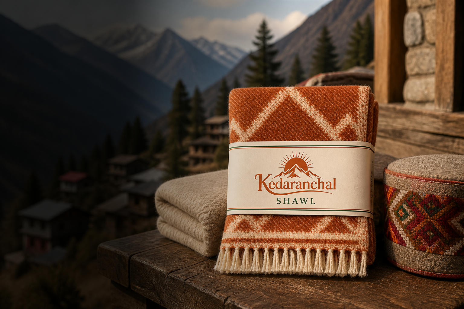 Kedaranchal handwoven shawl and Pahadi woolens