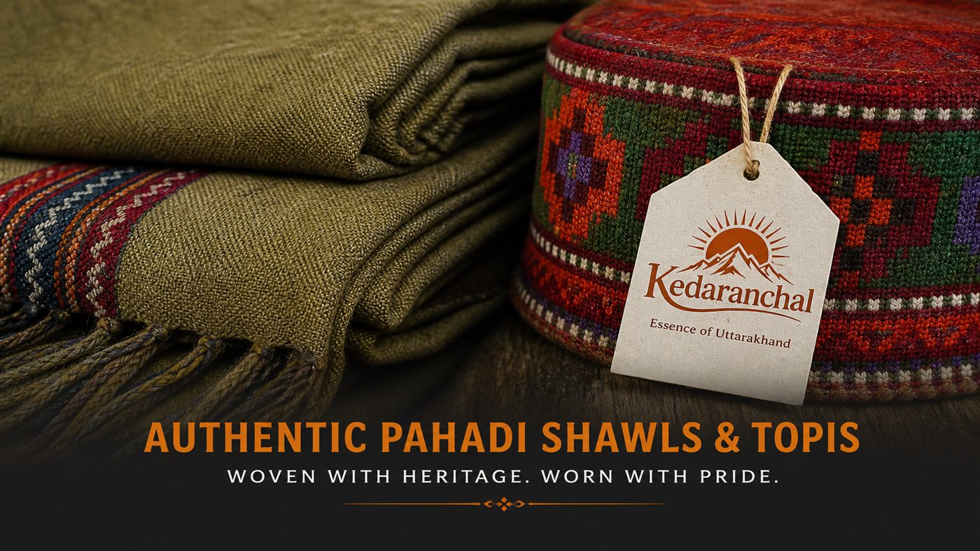 Kedaranchal Pahadi shawl and topi